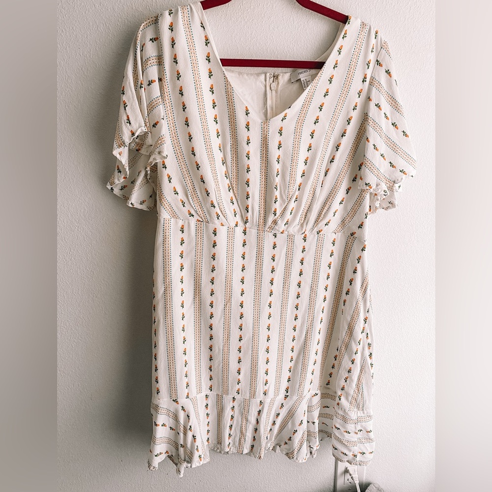 forever 21 white floral dress